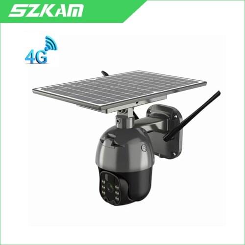 SZKAM 4G WiFi IP Camera Solar Panel Powered 2MP 1080P IP PTZ Night Vision Video Surveillance CCTV Outdoor Waterproof PIR Camera