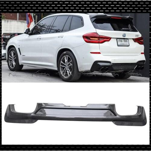 Carbon Fiber Rear Bumper Lip Diffuser Spoiler For BMW X3 G01 M SPORT Rear Diffuser Protector X3M Style Car Styling
