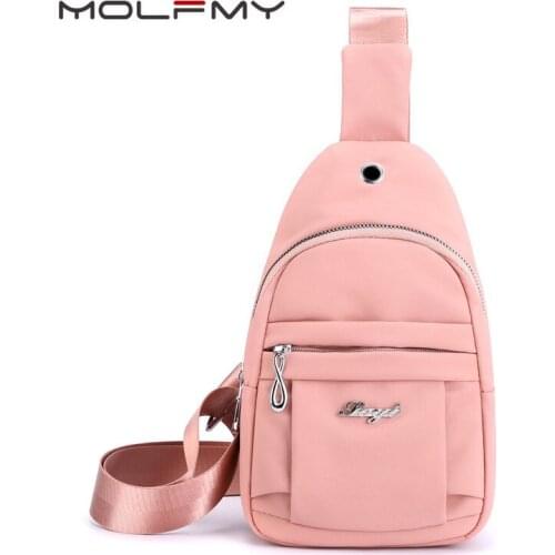 Ladies Chest Bag All-match Small Backpack Casual One Shoulder Bag Waterproof Sport Messenger Bag Female Nylon Cloth Bag Dropship