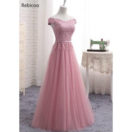 Women Ladies Slash Neck Long Lace Party Dress Summer Dress Maix Dress Prom Evening party Gowns