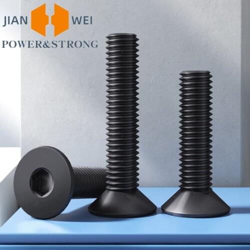 1/8 5/32 3/16 1/4 5/16 3/8 thread 10.9 inch flat head / countersunk head hexagon socket screw