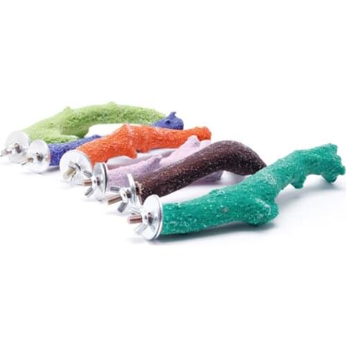 1pcs Parrot Wooden Stand Station Rack Cage Perch Platform Holder Bites Toy Hot Fashion Pet Bird Hanging Party Game Play Tool