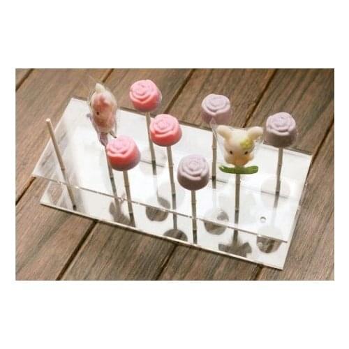 11 holes High Transparancy Acrylic Cake Pop Display Stand Holder Lollipop U shaped Display