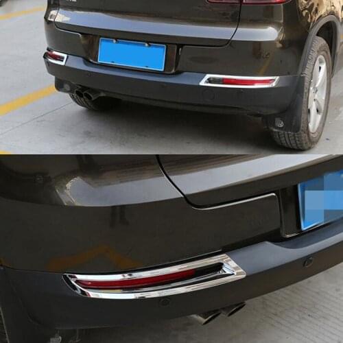 2Pcs/set Chrome ABS Car Rear Tail Fog Light Lamp Frame Trim Styling Car-covers Styling For Volkswagen Tiguan 2010-2013