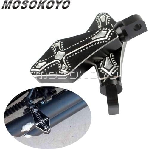 2x Motorcycle Billet Rider Highway Male Mount Footpeg Foot Pegs Pedal for Harley XL48 SPORTSTER Softail Electra Glide Road King