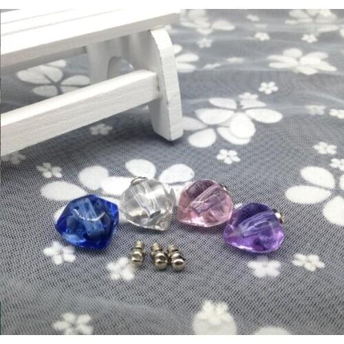 500pcs/lot wholesale heart crystal vial pendants Glass Crystal Vials perfume oil bottle name on rice art diy jewelry party gift