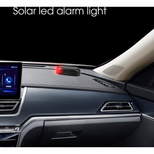 5V Solar & USB Power Car Security Light Simulated Dummy Alarm Wireless Warning Anti-Theft Caution Lamp LED Flashing Universal