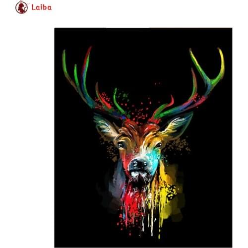 Diamond embroidery Modern animal art, painted deer full square round drill diamond painting diy diamond mosaic home decoration