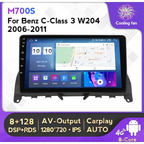 Android Car Radio GPS Video Navigation Stereo WiFi CarPlay AUTO Multimedia Player for Mercedes Benz C-Class W204 S204 2008-2010