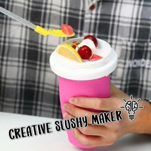 Quick-frozen Smoothies Newly Durable Slushy Ice Cream Maker Squeeze Slush Quick Cooling Cup Milkshake Bottle Smoothie Cup