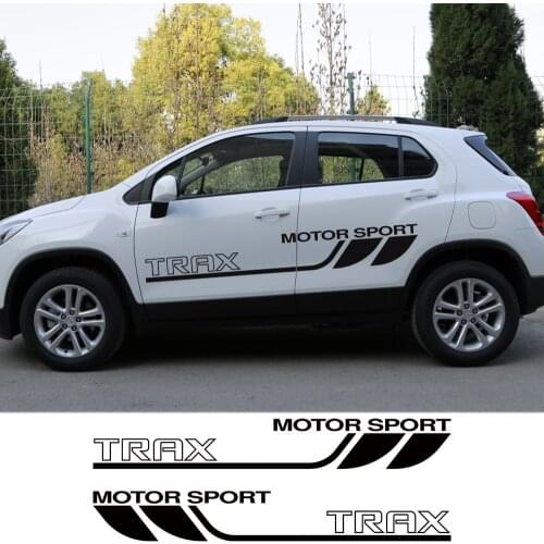 For Chevrolet Trax Tracker Precio Turbo 2PCS Auto Sport Styling Decals Vinyl Film Car Door Side Stickers Tuning Accessories