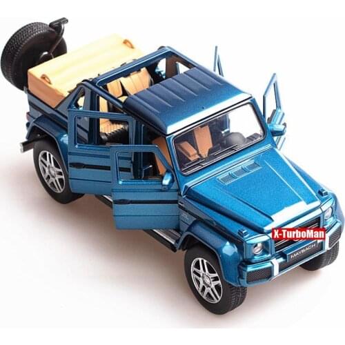 Hot scale 1:32 wheels diecast car Open SUV benz Maybach G650 metal model with light sound pull back vehicle alloy toy collection