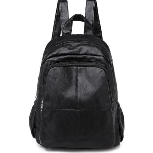 Classic womens backpack 2021 new fashion Korean version all-in-one soft leather PU large capacity backpack for womens travel
