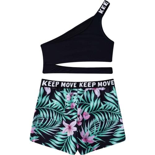 Summer Swimming Suits Swimwear Kids Girls Rashguard Swimsuit Swimming Sport Crop Tops and Shorts Set Quick Dry Bathing Beachwear