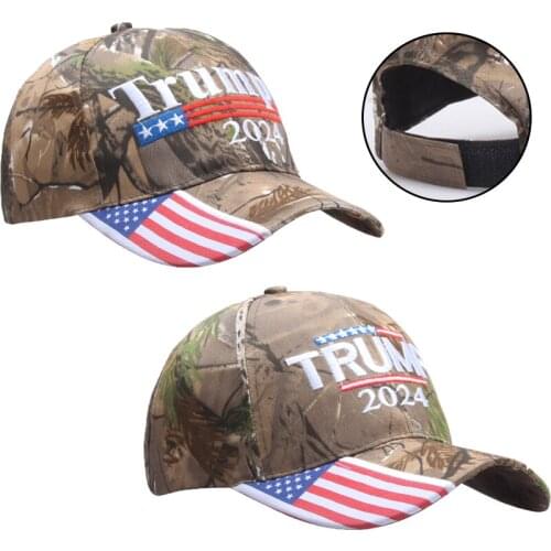 Fashion Donald Trump 2024 Cap Camouflage USA Flag Baseball Caps Keep America Great Snapback President Hat 3D Embroidery Dad Hat