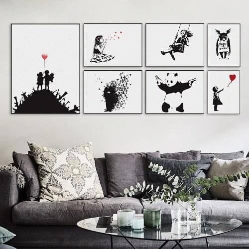 Banks Series Photo Poster Bedroom Living Room Black and White Decorative Painting childrens room School wall art canvas