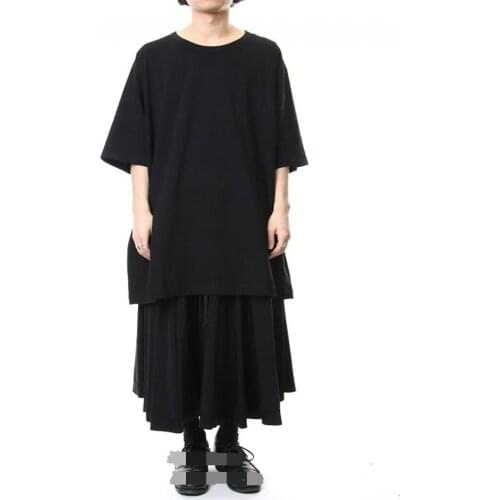 Mens New Mens Fashion Large Size Super Loose Wide Leg Culottes Casual Cent Pants Hair Stylist Pants