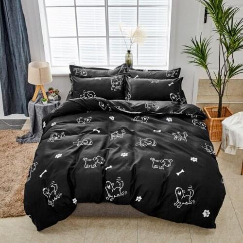 Bed Linens New Home Duvet Cover Set Flat Bedspread Cotton Bedroom Comforter Set Dachshund Black Comforter Bedding Sets Men Boy