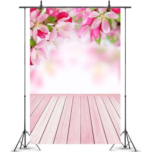 Natural Flowers Wall Wooden Floor Abstract Photo Backgrounds Newborn Baby Shower Pets Portrait Photographic Backdrops