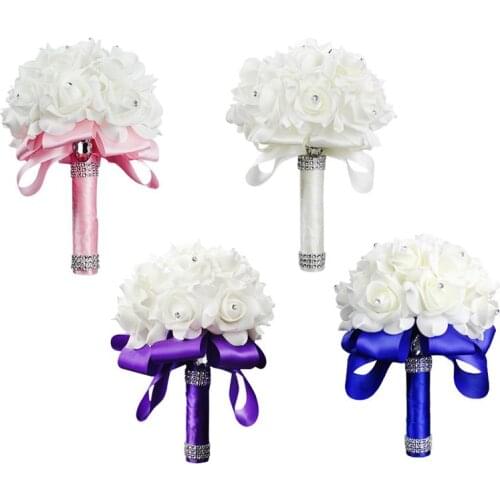 Realistic Bridal Bouquet Simulation Flowers Bouquet Valentines Day Gift Artificial Bridal Bouquet Wedding Decorations