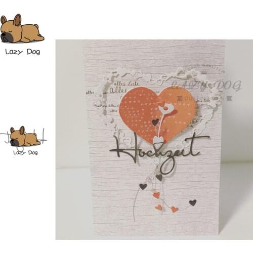 Hochzeit German Wedding Metal Cutting Dies Scrapbooking Stencil DIY Craft Embossing Die Cuts Card Making New Dies For 2019