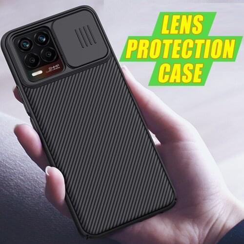 For Realme 8 Pro Lens Protection Case NILLKIN CamShield Case Slide Camera Protection Back Cover For Realme 8 Phone Cases