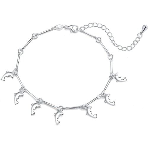 New arrive Beautiful silver bracelet noble dolphin lady chain fashion Wedding cute lady nice women bracelet jewelry LH019