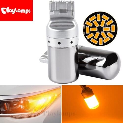 1pcs Car turn signal Lights 1156 BA15S Led Turn Signal Lamps invisible T20 W21W Canbus No hyper flash Lamps For cars