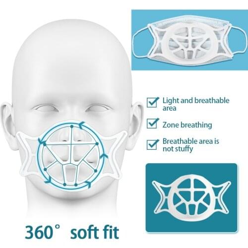 1/5pcs 3d Face Mask Bracket Holder Lipstick Protection Adult Men Women Dustproof Mask Respirato Breathable Reusable Mask Bracket