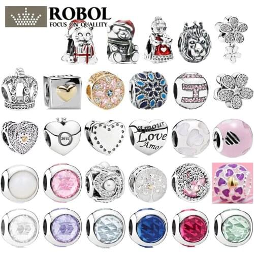 9 2021 New Popular 100% 925 Sterling Silver Compact Cubic Reflective Zircon Charm Beads Ladies Jewelry Free Shipping Wholesale