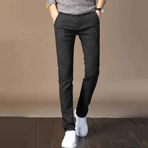 Summer New Thin Casual Pants Men Solid Color Zip Button Closure Pockets Straight Long Pants Classic Style Business Trousers 2021