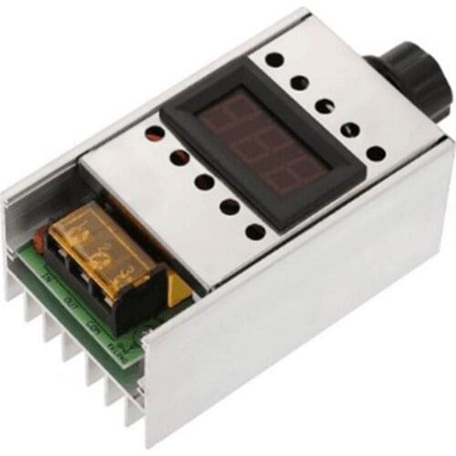 AC 220V Dimmer 4000W High Power Thyristor Regulator+ Voltage Display Electronic Voltage Regulator for Dimming Speed Thermostat