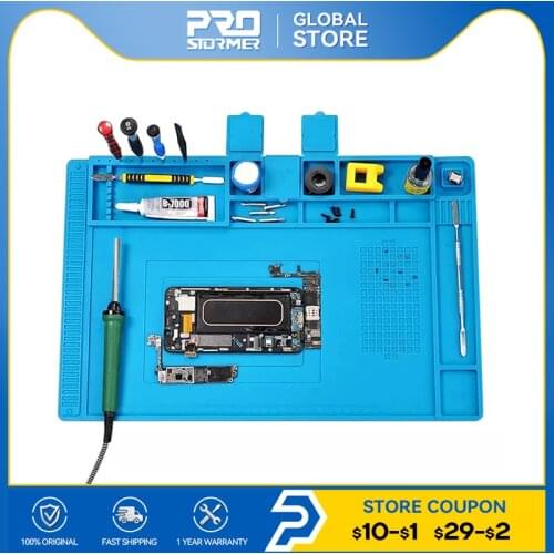 ESD Heat Insulation Soldering Insulation Pad With Magnet Silicone High Temperature Resistance Welding Working Mat By PROSTORMER