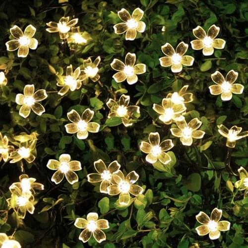 50 LED Solar garland Light Copper String Waterproof christmas outdoor decoration string light fairy light Party Wedding Holiday