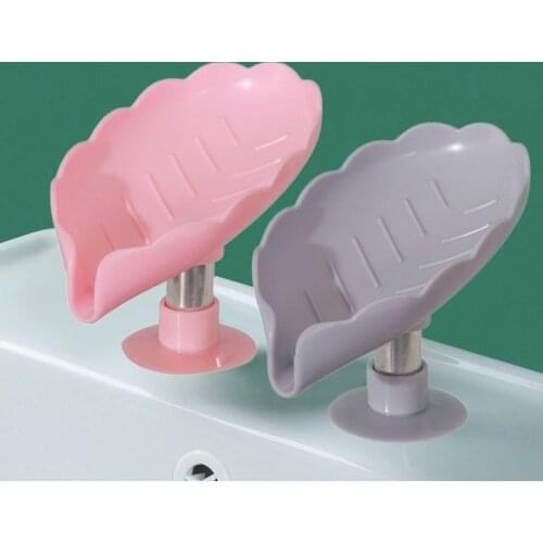 Leaf Shape Soap Box Drain Soap Holder Box Bathroom Accessories Toilet Laundry Soap Box Bathroom Supplies Tray Gadgets
