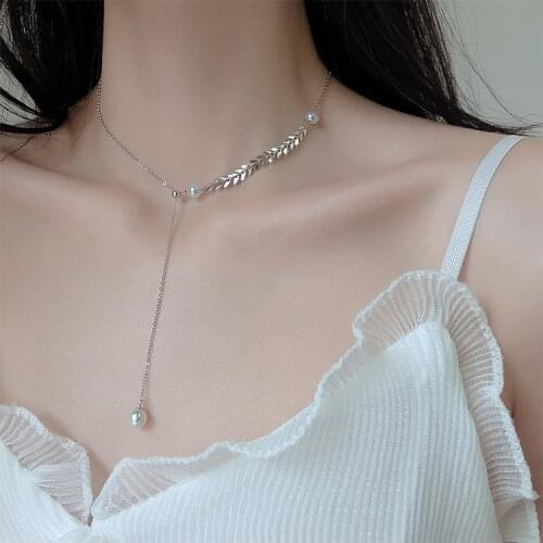 925 Sterling Silver Round Bead Charm Pendent Necklace For Women Wedding Party Jewelry Accessories Choker dz309