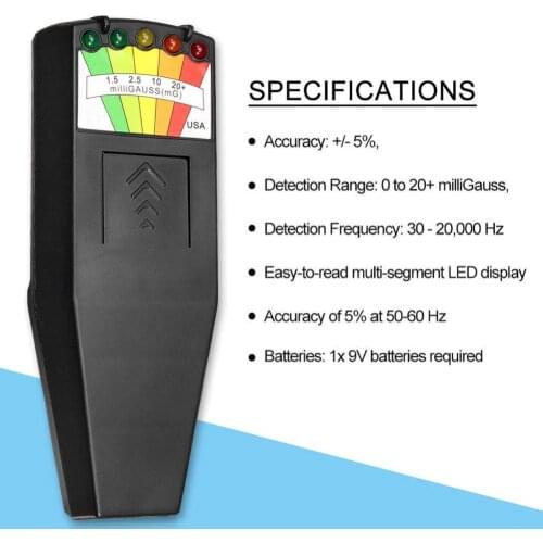 EMF Meter Electromagnetic Radiation Detectors Handheld Digital LCD Dosimeter Tester for electric field radiation magnetic field