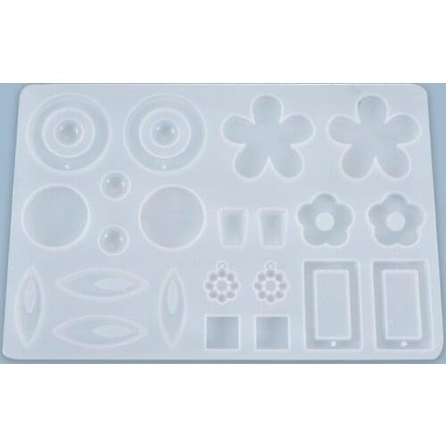 Crystal Epoxy Resin Mold Earrings Pendants Casting Silicone Mould DIY Craft Tool