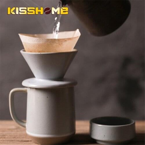 Spiral V60 appliance drip type heat resistant drip coffee cup filter cup coffee ceramic filter set hand wash