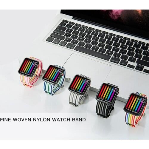 Sport Strap for Apple Watch Band 44mm 40mm 42mm 38mm iwatch series 6/5/4/3/2/1 bracelet Woven Nylon wristband accessories