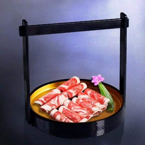 Sushi Dish Sashimi Plate Food Tray Ware Delicate ABS Hand Basket Restaurant Cake Plate French Fries Holder Tempura Basket 1pcs