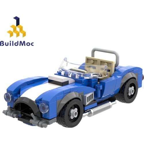 Buildmoc Technical Racing Car AC Cobra Shelby Widescreen Speed Champion Supercar Building Blocks Sport Vehicle Toys Kids Gifts
