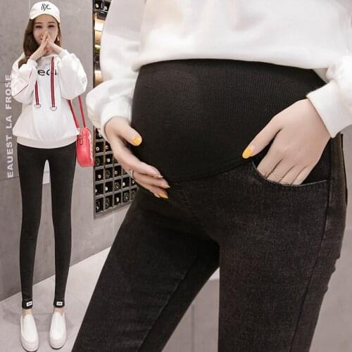 Skinny Jeans for Pregnant Women Clothes Maternity Pants Pregnancy Leggings Abdominal Pants Stretch Pregnant Jeans Gravidas Pants