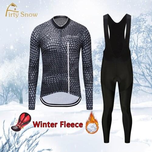 Winter Thermal Fleece Cycling Clothing Suit Mens Pro Team Bicycle Jersey Set Long Sleeve Mtb Bike Clothes Maillot Uniform Wear
