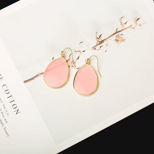 1PC colourful natural crystal agate earrings quartz crystal ore magic repair cure crystal can be used for holiday party DIY gift