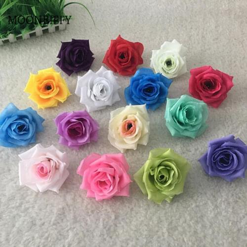1pcs Artificial Flower Cloth Rose Flower Head Wedding Home Party Decoration DIY Flower Wall Scrapbook Gift Valentines Day