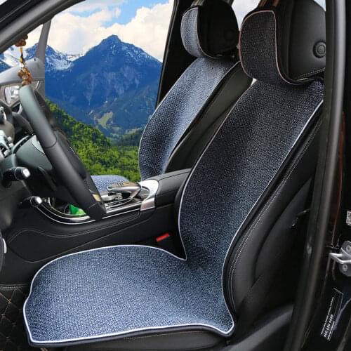 2 pc Artificial Linen Car Seat Cover Autumn and Winter new/Universal Automobiles Covers for Car Seat Cushion Cloak fit Most Cars