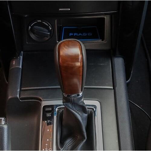 2010-2019 FJ150 Car Leather Wooden Gear Shift Knob For Toyota Land Cruiser Prado 150 Accessories