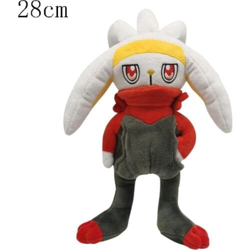 28CM New Style Pokemon Raboot Plush Doll Scorbunny Grookey Sobble Peluche Stuffed Toy Kawaii Gift
