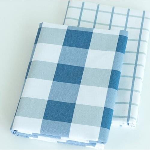 50*150cm Blue Plaid Cotton Fabric Quilting Fabric The Cloth Tissus Material Tela Cotton Fabric For Patchwork Plaid Material D30